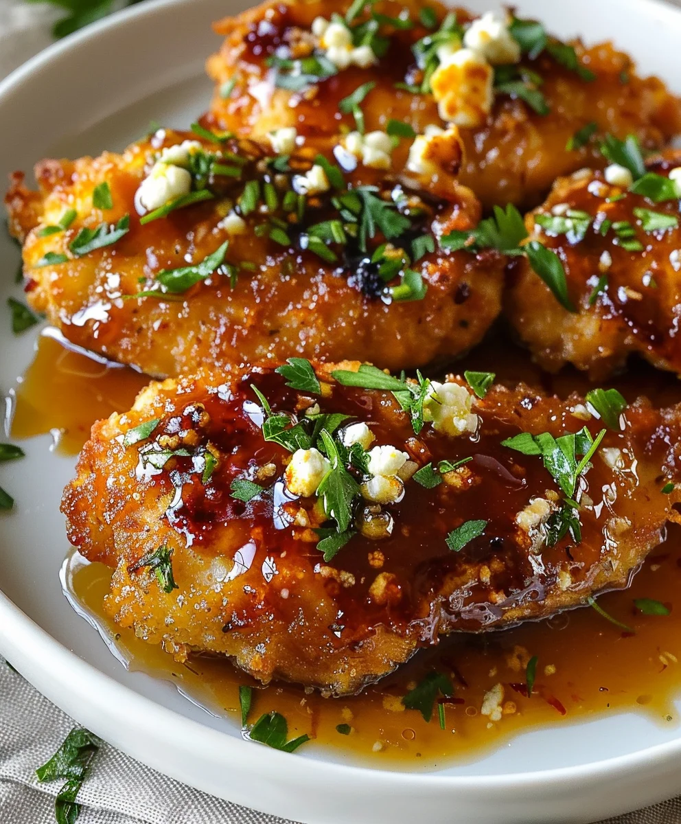 Crispy Hot Honey Feta Chicken
