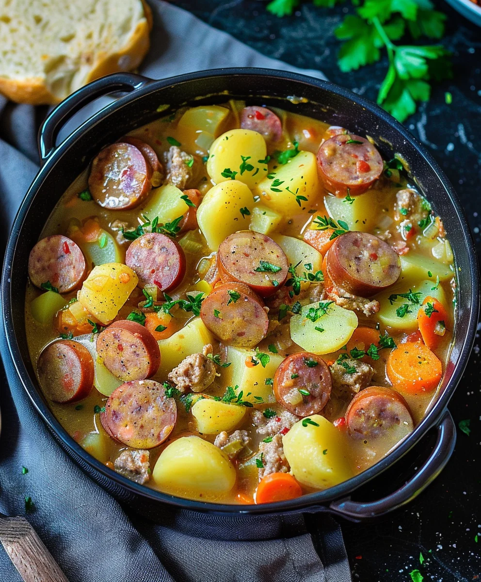 Deftiger Kartoffel-Wurst-Eintopf