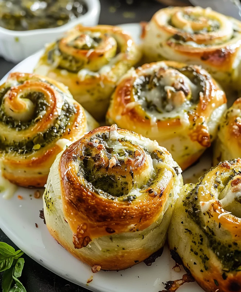 Pizzaschnecken: Pesto, Mozzarella – einfach unwiderstehlich!