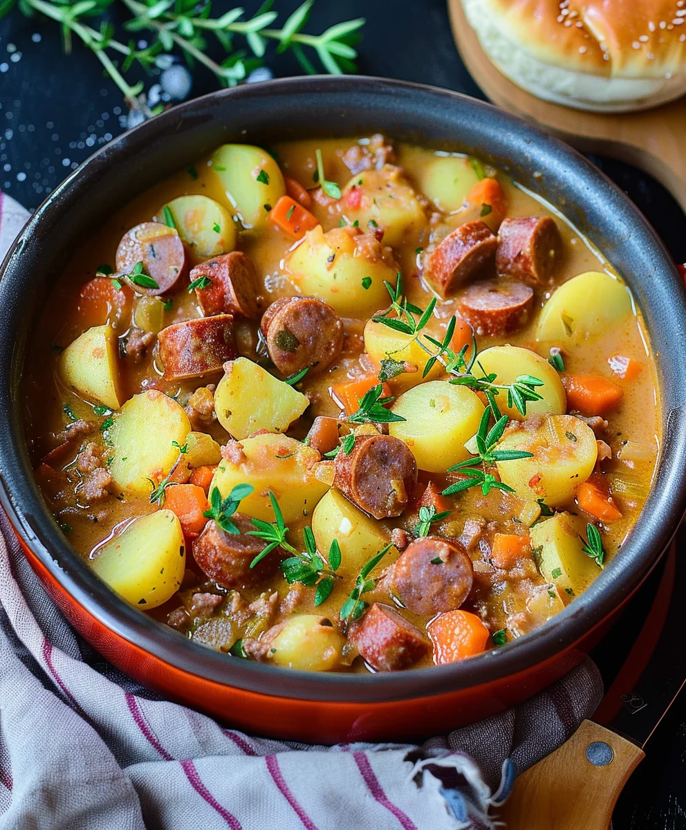 Deftiger Kartoffel-Wurst-Eintopf: Schnell & lecker!