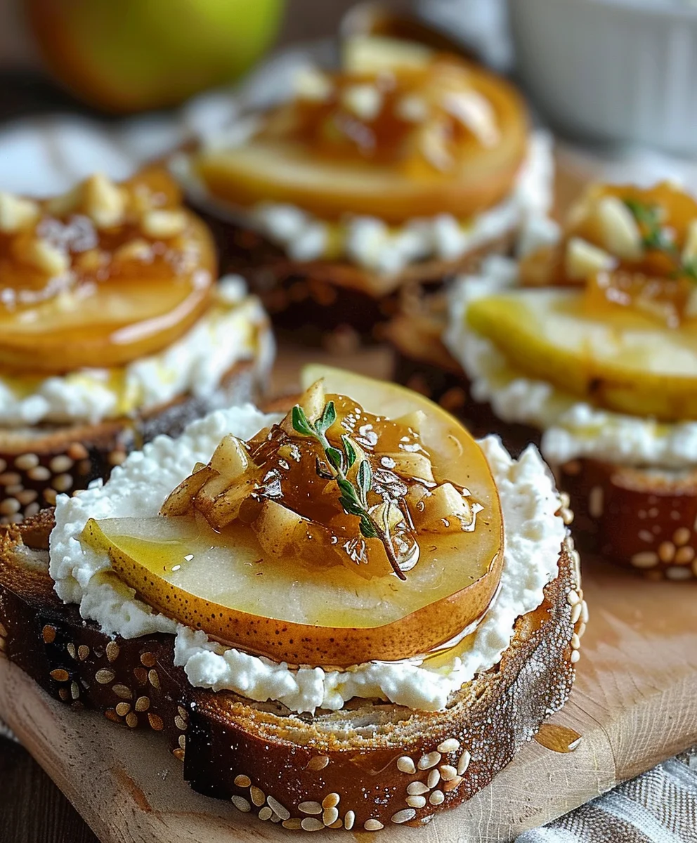 Birnen-Honig-Ricotta-Toast: Süßes Vergnügen für Genießer