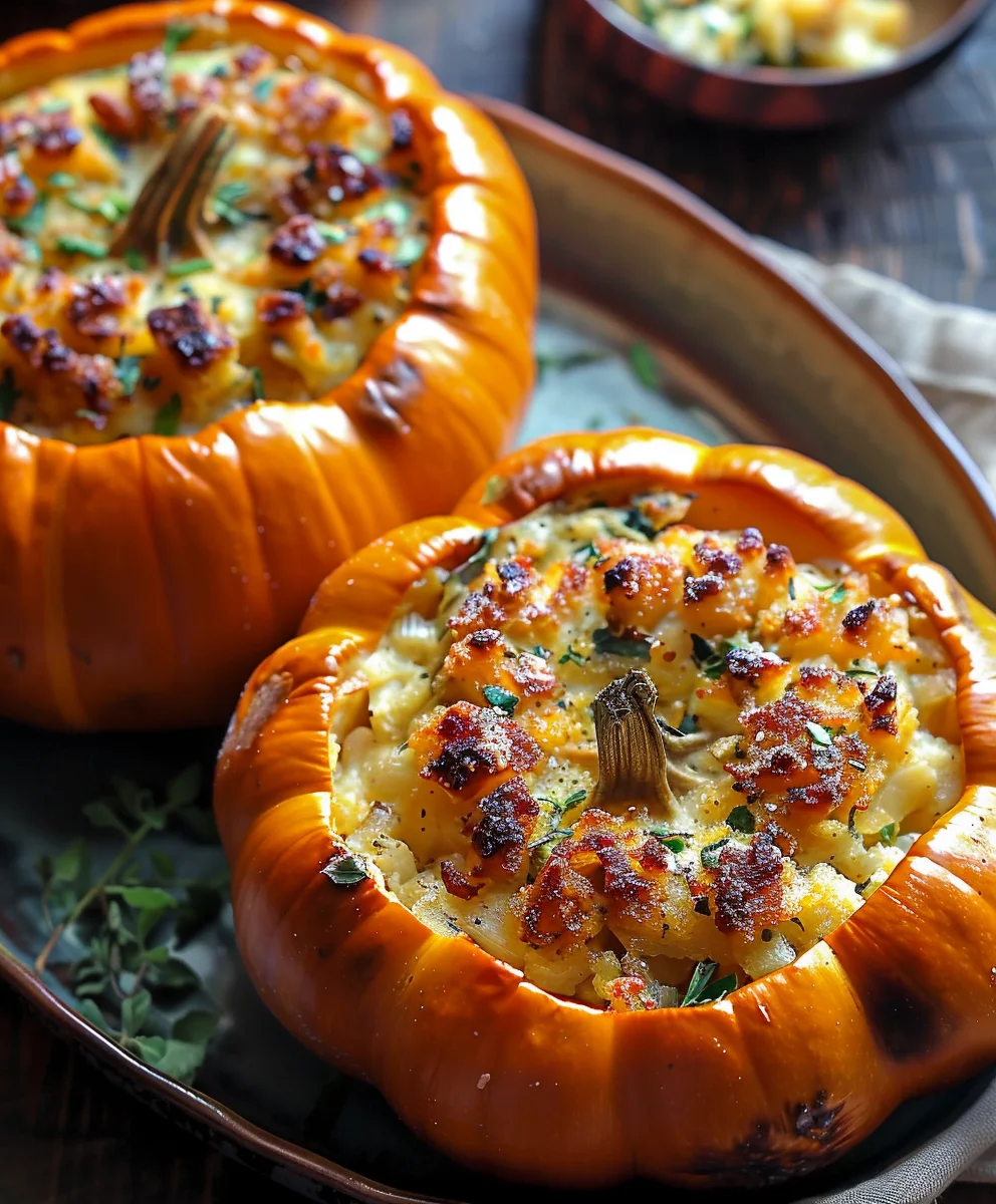 Herzhafter gefüllter Kürbis: Gemütliches Herbst-Rezept genießen