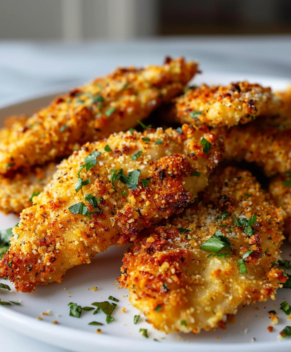 Blech Knuspriges Parmesan Knoblauch Hähnchen