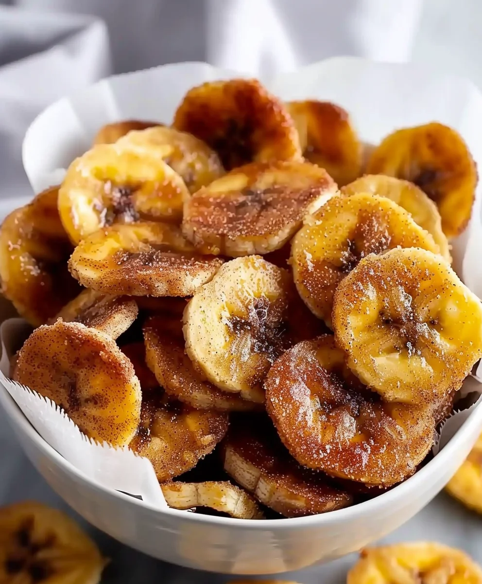 Knusprige Airfryer Zimt Bananenchips: Süßer Snack!