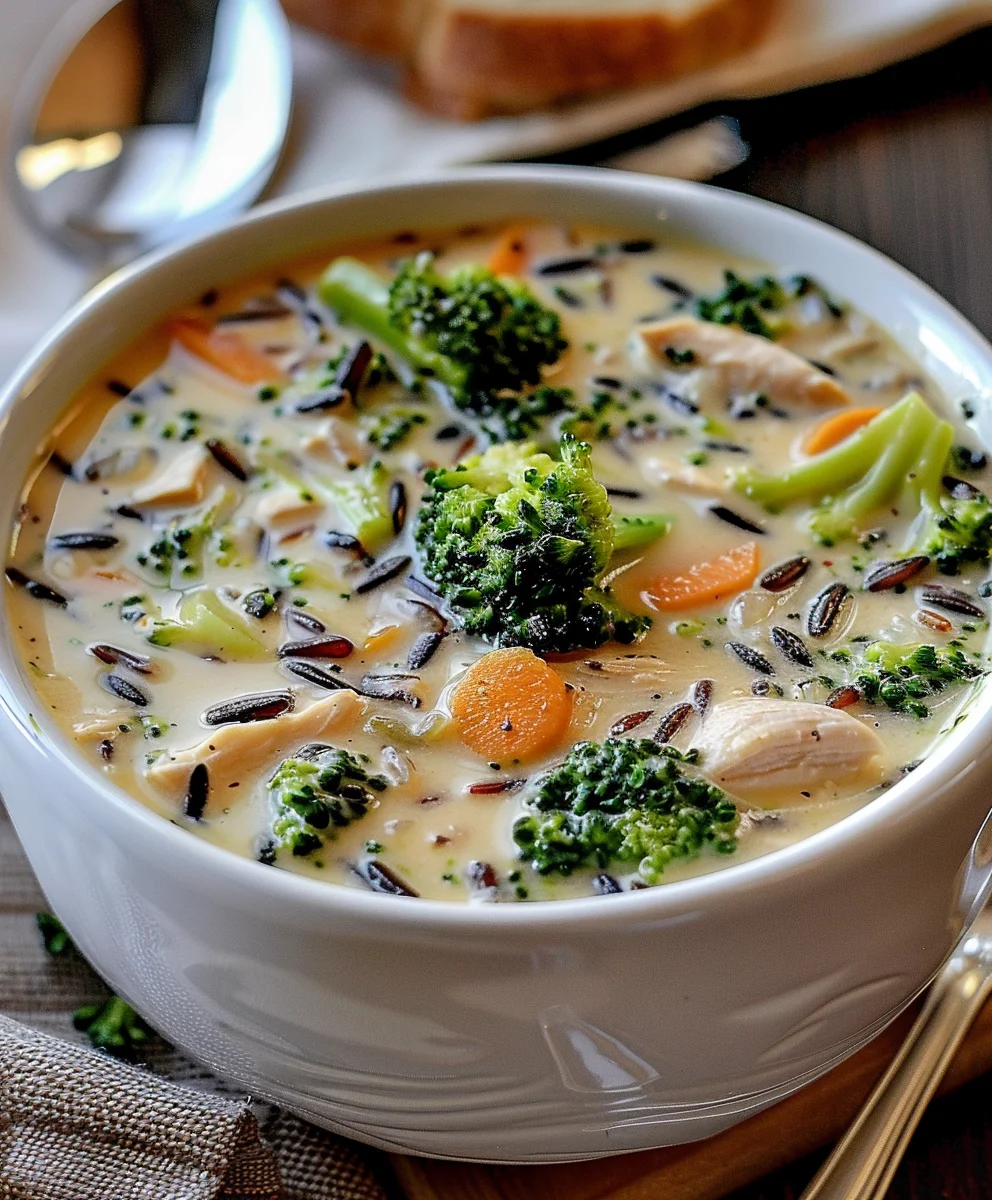 Hähnchen Brokkoli Wildreis Suppe