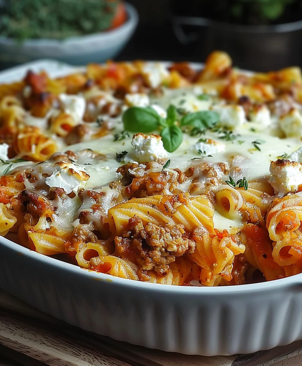 Nudelauflauf Mit Feta Hackfleisch Das Einfache Rezept Fur Genieser