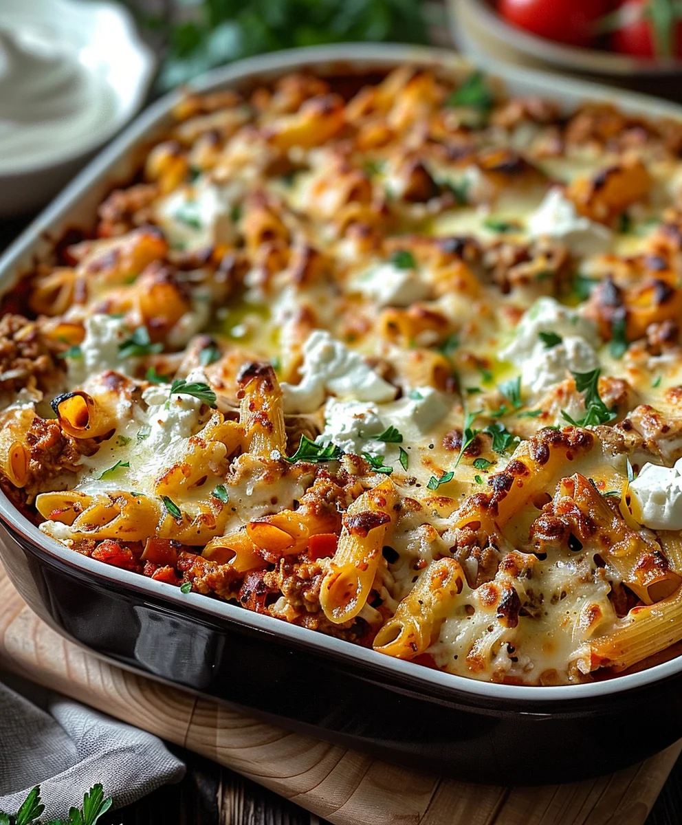Köstlicher Griechischer Nudelauflauf – Mediterraner Genuss