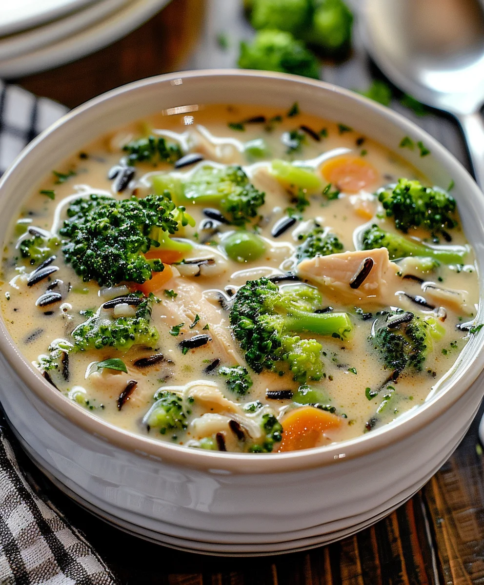 Hähnchen Brokkoli Wildreis Suppe: Dein gesunder Genuss.