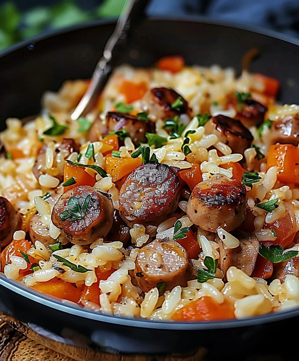 Herzhafte Wurst Reis Pfanne: Einfaches Ultimate-Rezept