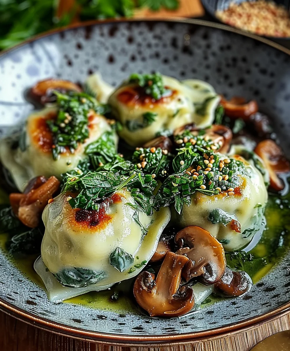 Leckere Spinatknödel mit Pilzragout: Essenzielles Rezept