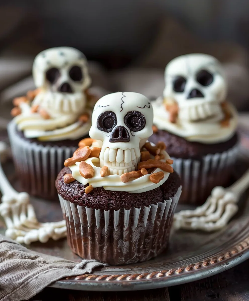 Skeleton Cupcakes Rezept: Gruseliger Backspaß für Halloween