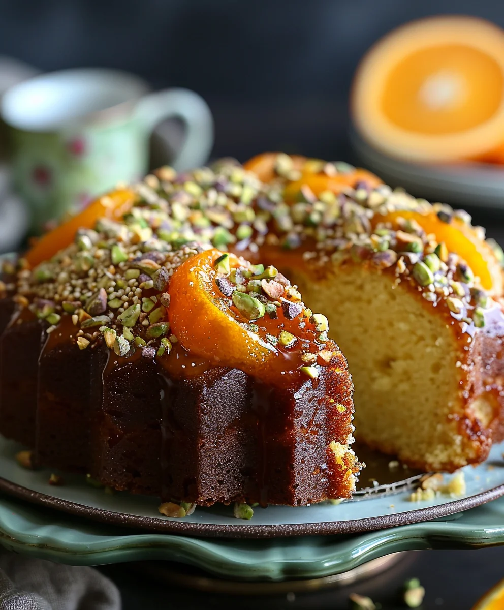 Köstlicher Kardamom Orangen Pistazien Tee Kuchen Rezept