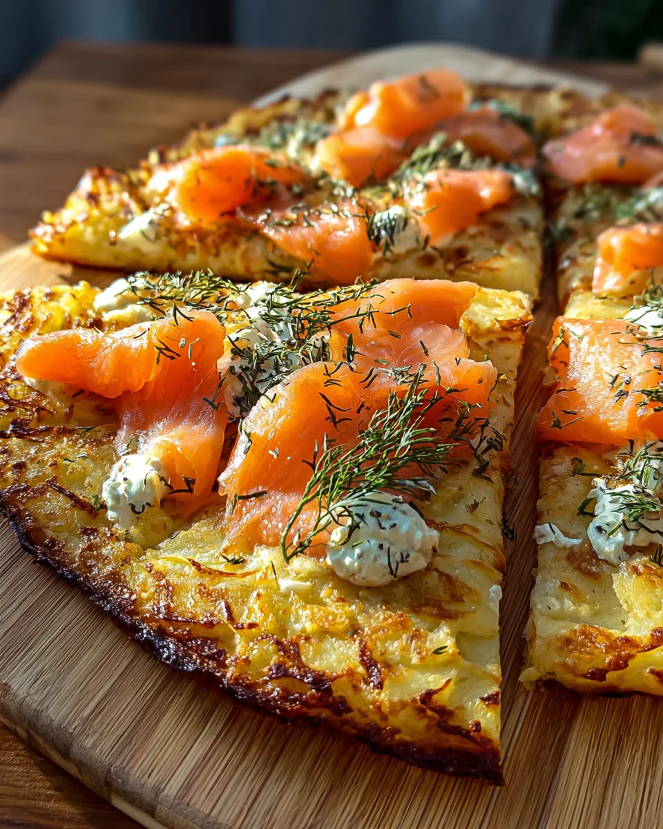 Kartoffelpizza mit Räucherlachs: Schnell, cremig, unwiderstehlich!