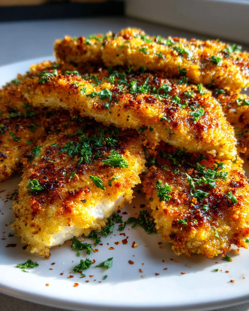 Knuspriges Parmesan-Knoblauch Hähnchen vom Blech Rezept