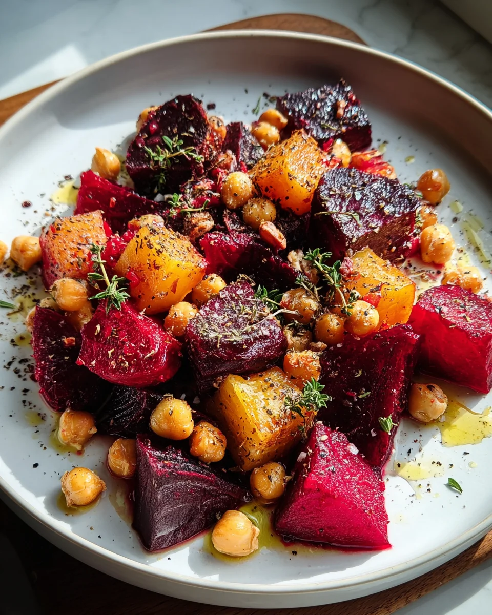 Genussvolle Rote Bete: Geröstet mit Knoblauch & Kichererbsen