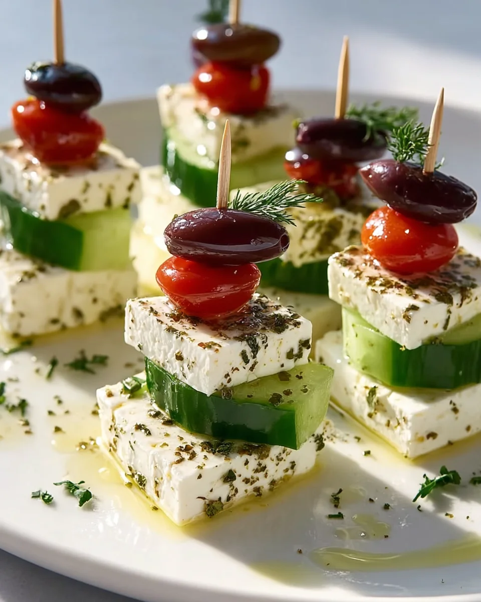 Feta Spieße mit Gurke: Lecker, leicht & schnell zubereitet