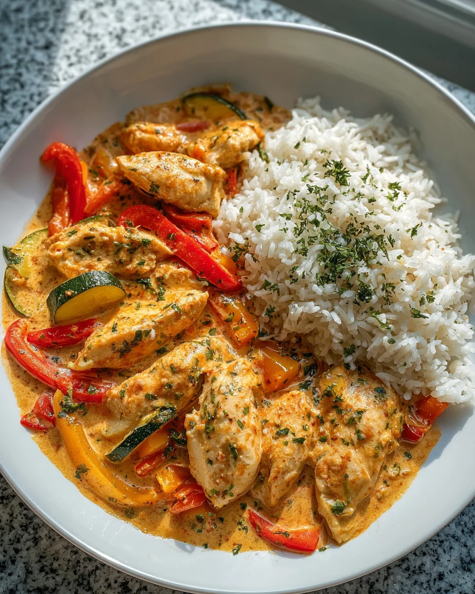 Cremiges Paprika Zucchini Hähnchen – Dein Lieblingsrezept!