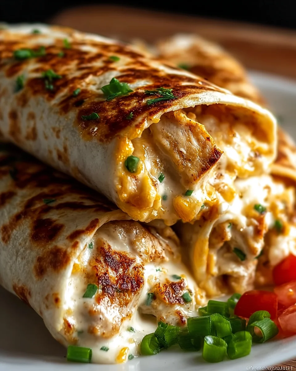 Schnelle Käse-Knoblauch Hähnchen Wraps – Einfach & Lecker!