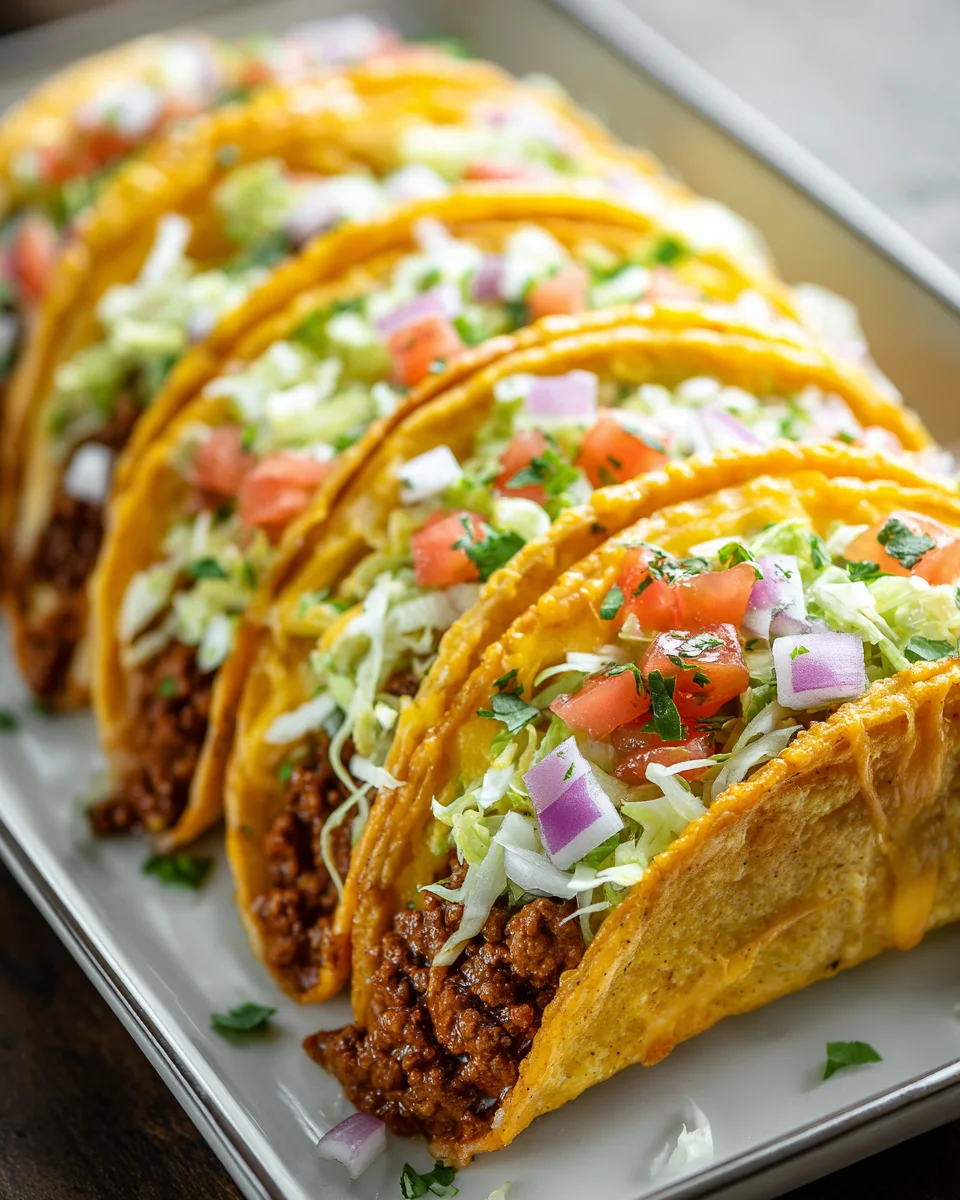 Ofengebackene Käse-Tacos: Knusprig, reichhaltig & unwiderstehlich!