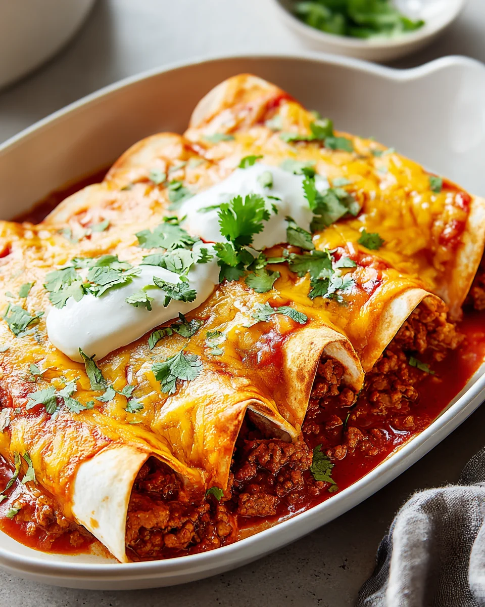 Einfache Rindfleisch Enchiladas: Dein schnelles Lieblingsrezept!