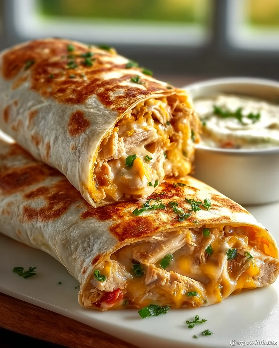 Schnelle Käse-Knoblauch Hähnchen Wraps: Dein Feierabend-Hit!