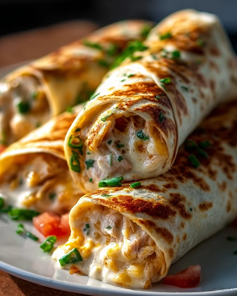 Schnelle Käse-Knoblauch Hähnchen Wraps – Einfach & Lecker!