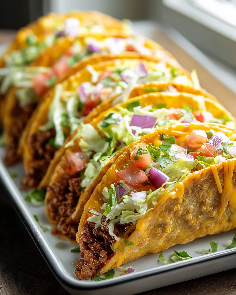 Ofengebackene Käse-Tacos: Knusprig, reichhaltig & unwiderstehlich!