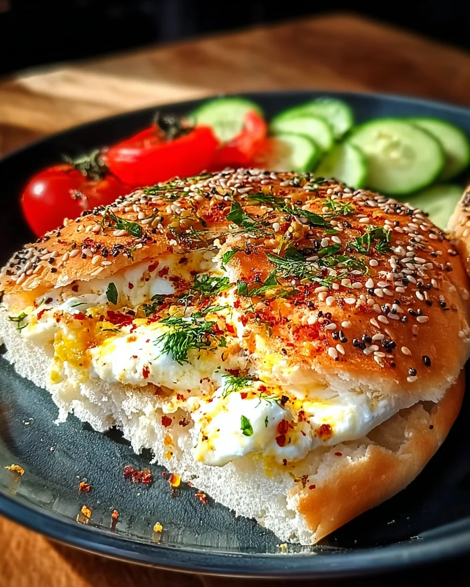 Cremiger Heisser Schafskaese Im Fladenbrot – einfach köstlich!