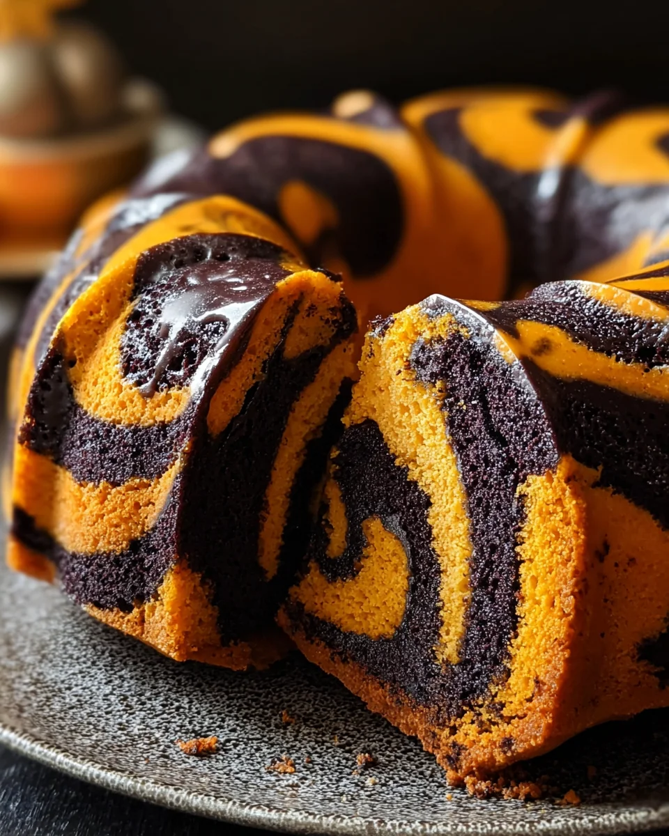 Spooky Swirl Halloween Bundt Cake – Dein Gruselkuchen!