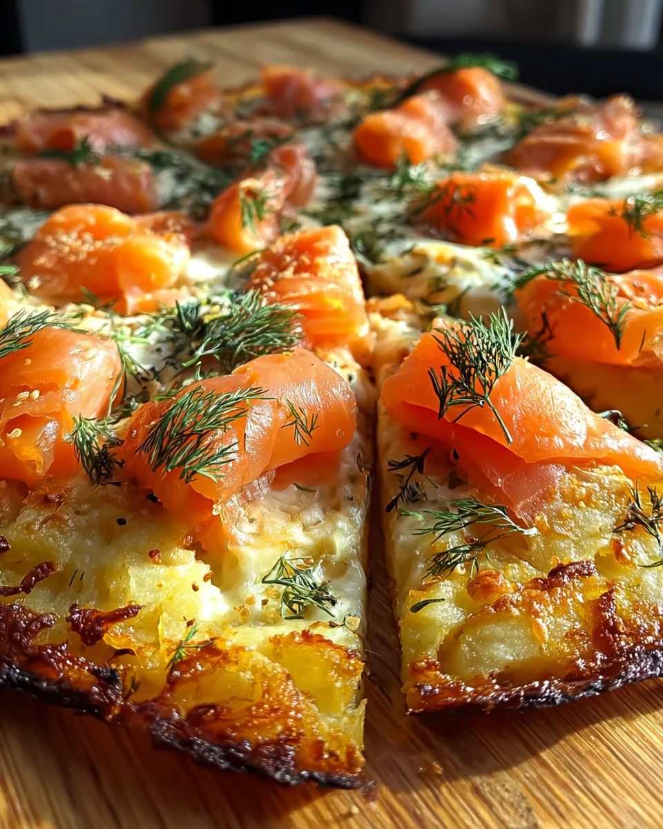 Kartoffelpizza mit Räucherlachs: Schnell, cremig, unwiderstehlich!