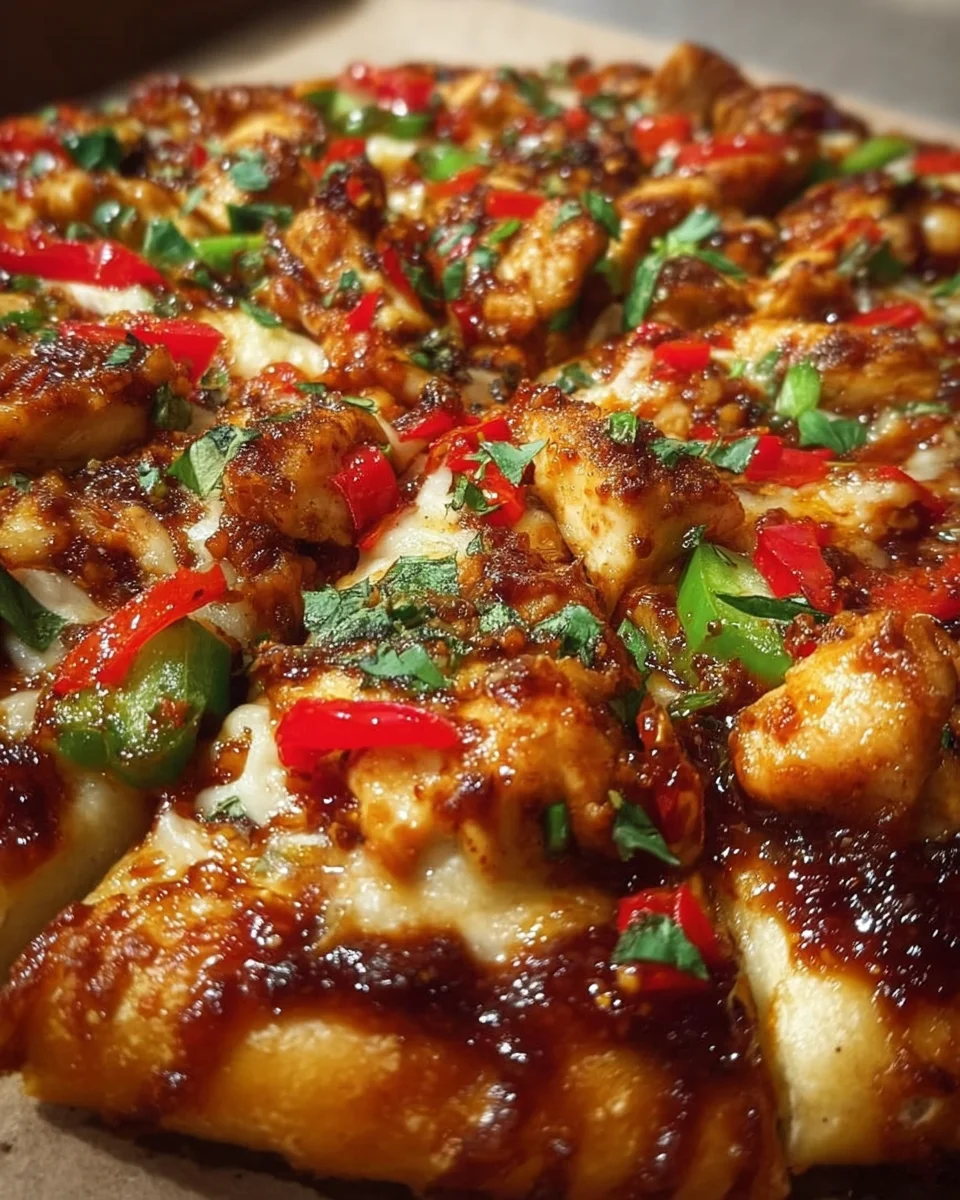 Chili-Knoblauch-Hähnchen-Pizza: pure Geschmacksexplosion!