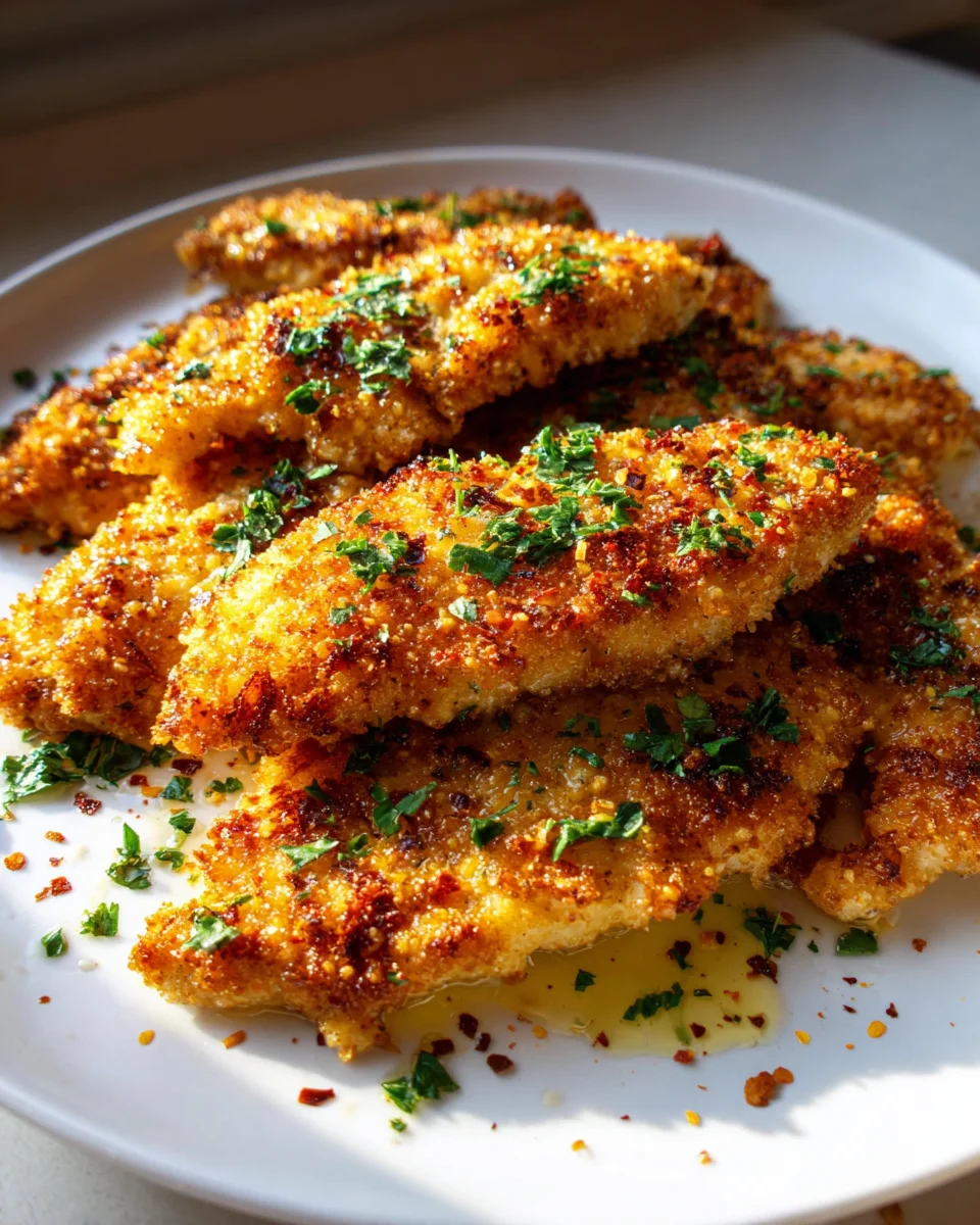 Knuspriges Parmesan-Knoblauch Hähnchen vom Blech Rezept