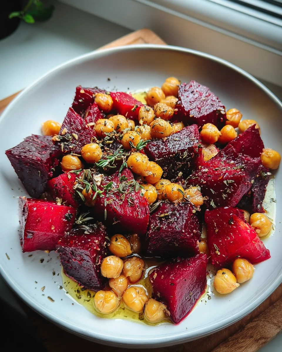 Genussvolle Rote Bete: Geröstet mit Knoblauch & Kichererbsen