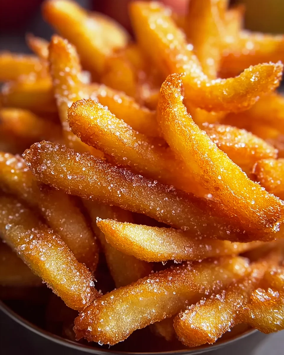 Crispy Apfel Pommes: Heißluftfritteuse Rezept leicht gemacht