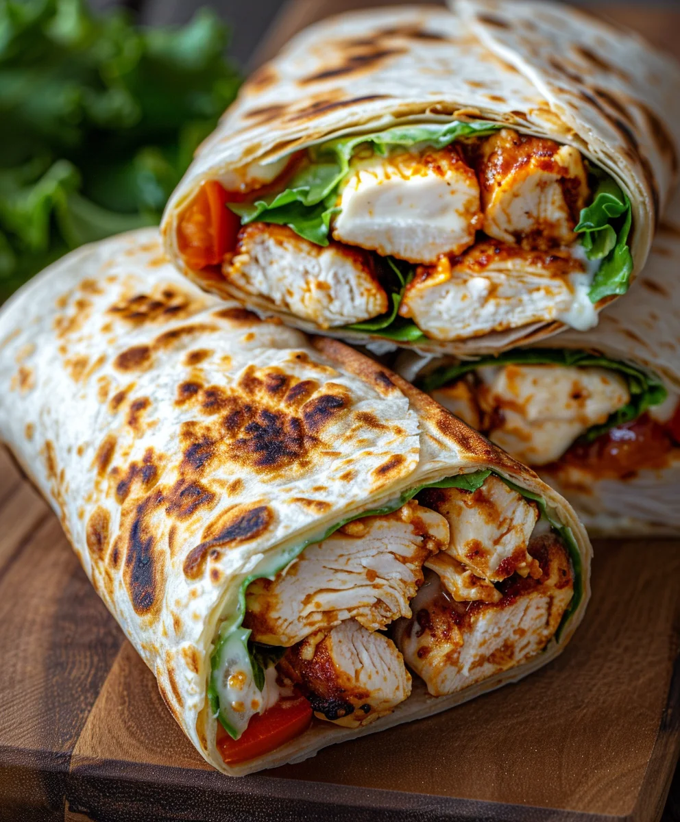 Air Fryer Hähnchen-Mozzarella Wraps: Knusprig, einfach & lecker!