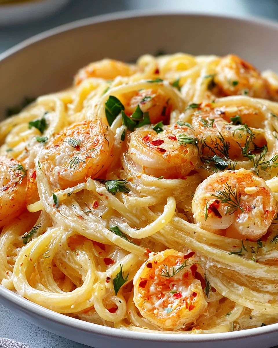 Spaghetti Mit Garnelen In Frischkäsesauce – Cremig & Lecker!
