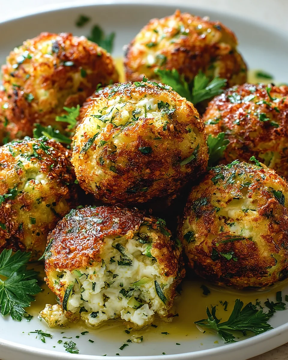 Knusprige Zucchini Feta Bällchen: Dein Ofen-Lieblingsrezept