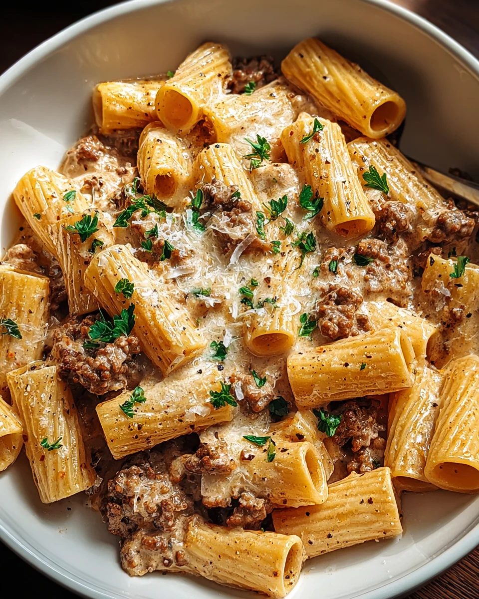 Cremige Parmesan-Rind Rigatoni: Herzhaft, schnell & unwiderstehlich!
