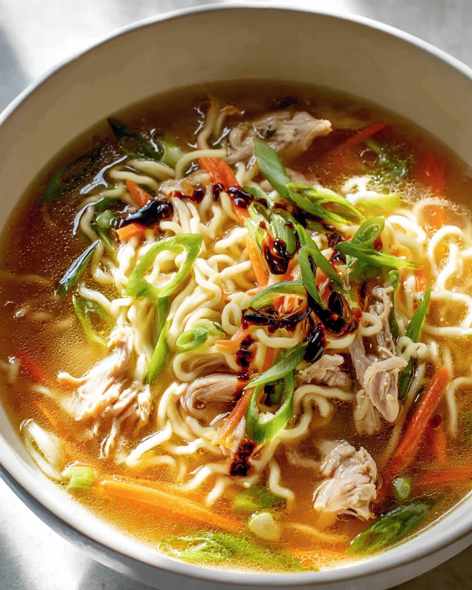 Aromatische Knoblauch Hühnernudelsuppe – Ein Genuss!