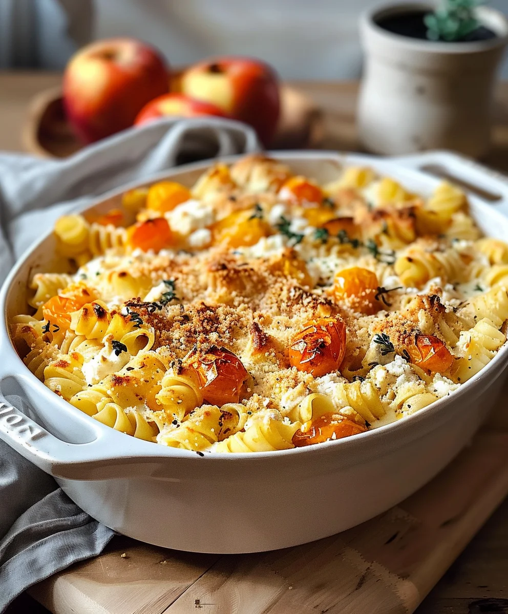 Cremige Gebackene Feta Kürbis Pasta