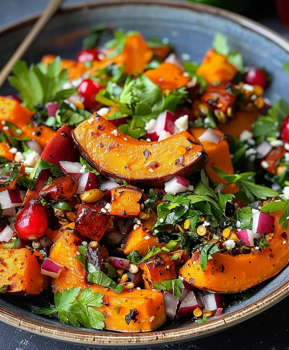 Libanesischer Gerösteter Kürbissalat: Würzig, frisch & gesund!