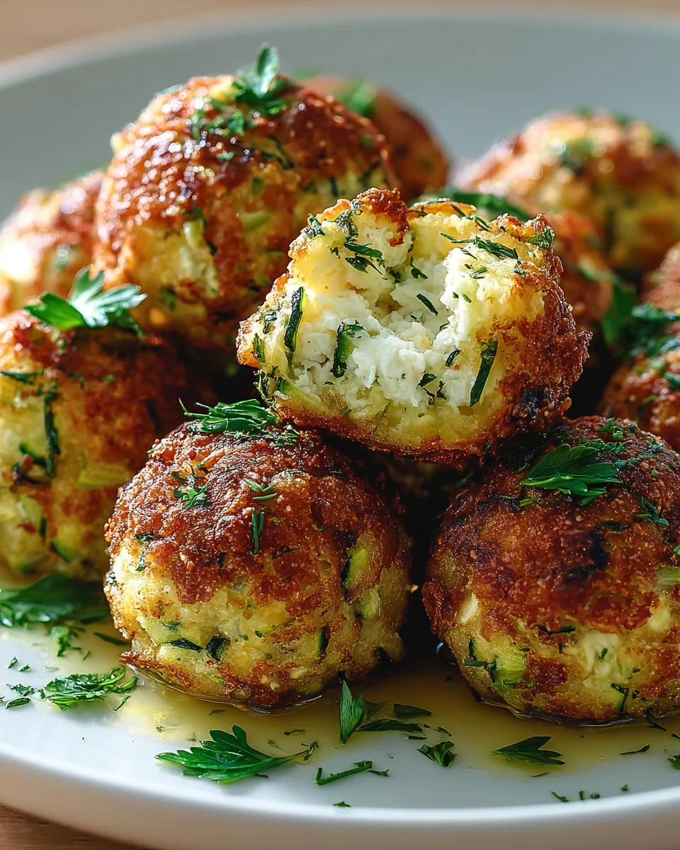 Knusprige Zucchini Feta Bällchen: Dein Ofen-Lieblingsrezept