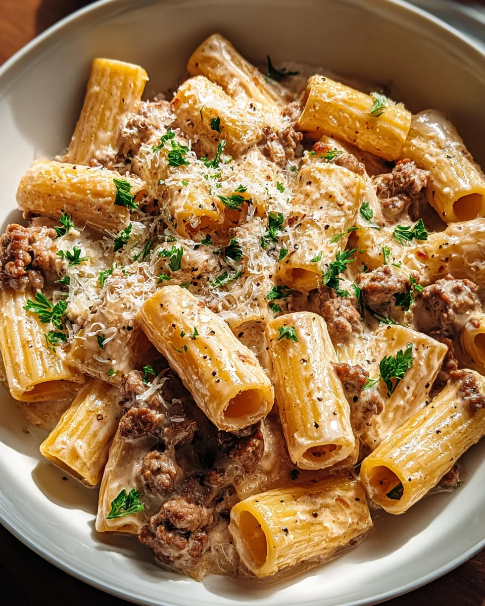Cremige Parmesan-Rind Rigatoni: Herzhaft, schnell & unwiderstehlich!