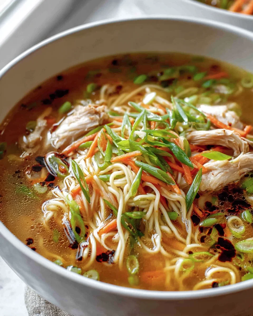 Aromatische Knoblauch Hühnernudelsuppe – Ein Genuss!