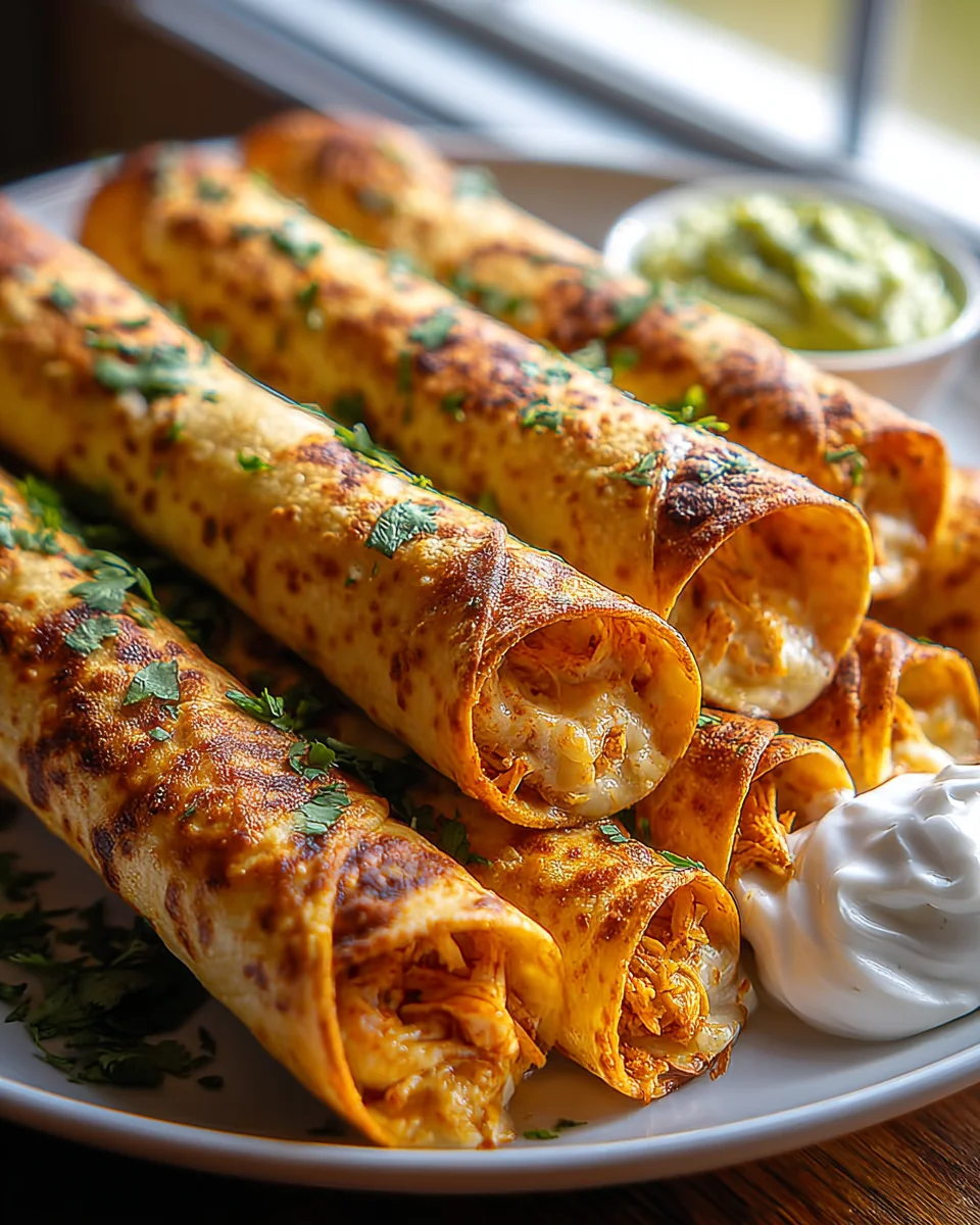 Knusprige Hähnchen-Taquitos: Ofengebacken zum Genießen!