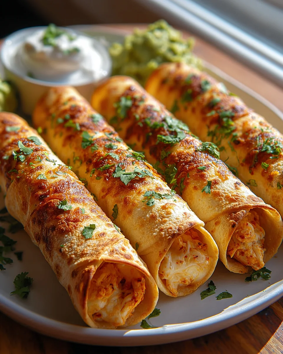 Knusprige Hähnchen-Taquitos: Ofengebacken zum Genießen!