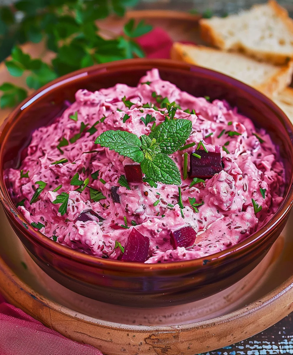 Rote Bete Dip: Cremiger & leckerer Aufstrich zu Brot & mehr