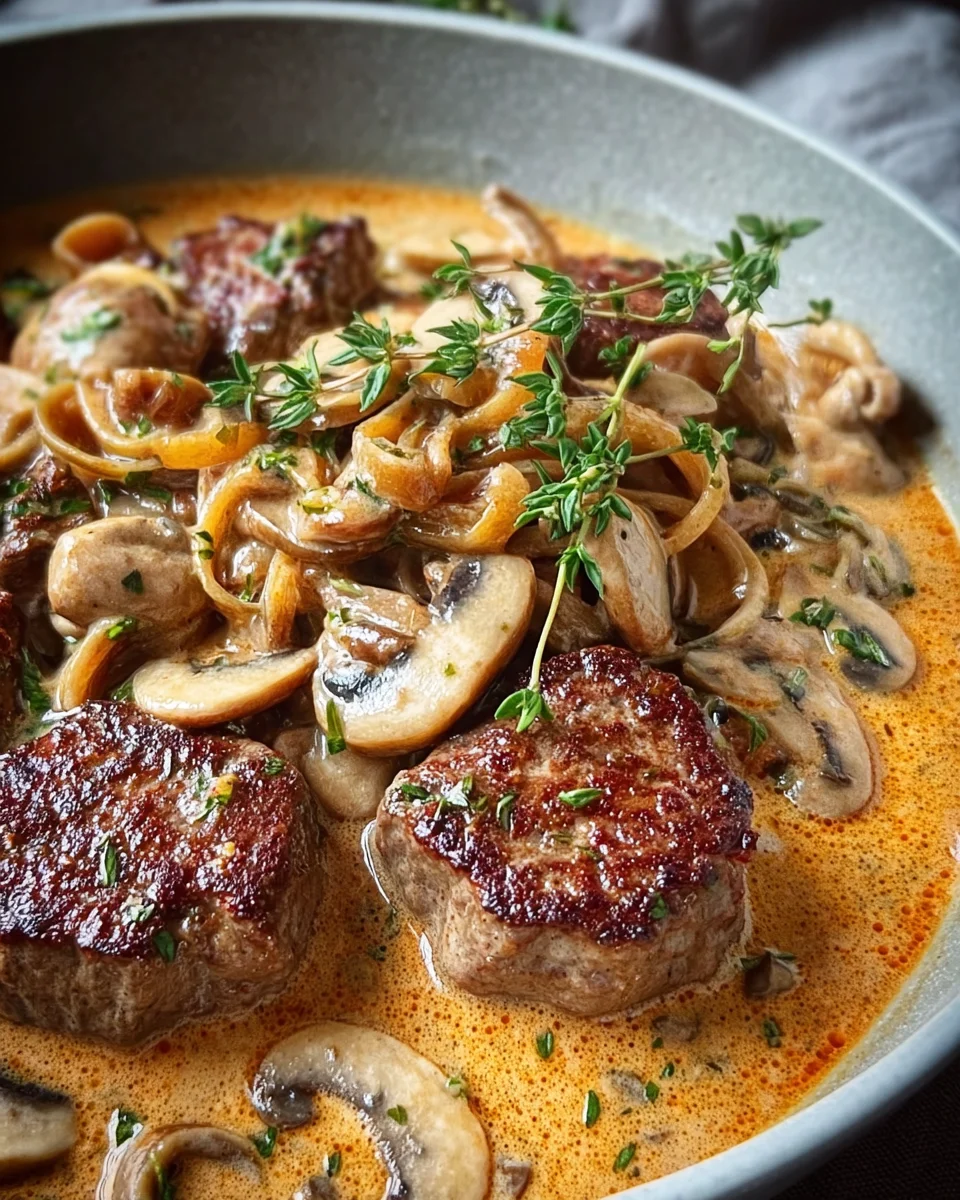 Zarter Filettopf vom Rind mit Champignons – Schnell & lecker