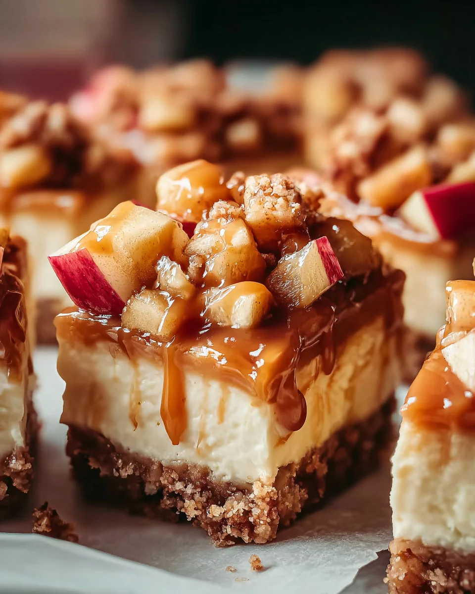 Himmlische Karamell Apfel Cheesecake Bars – Einfach backen!