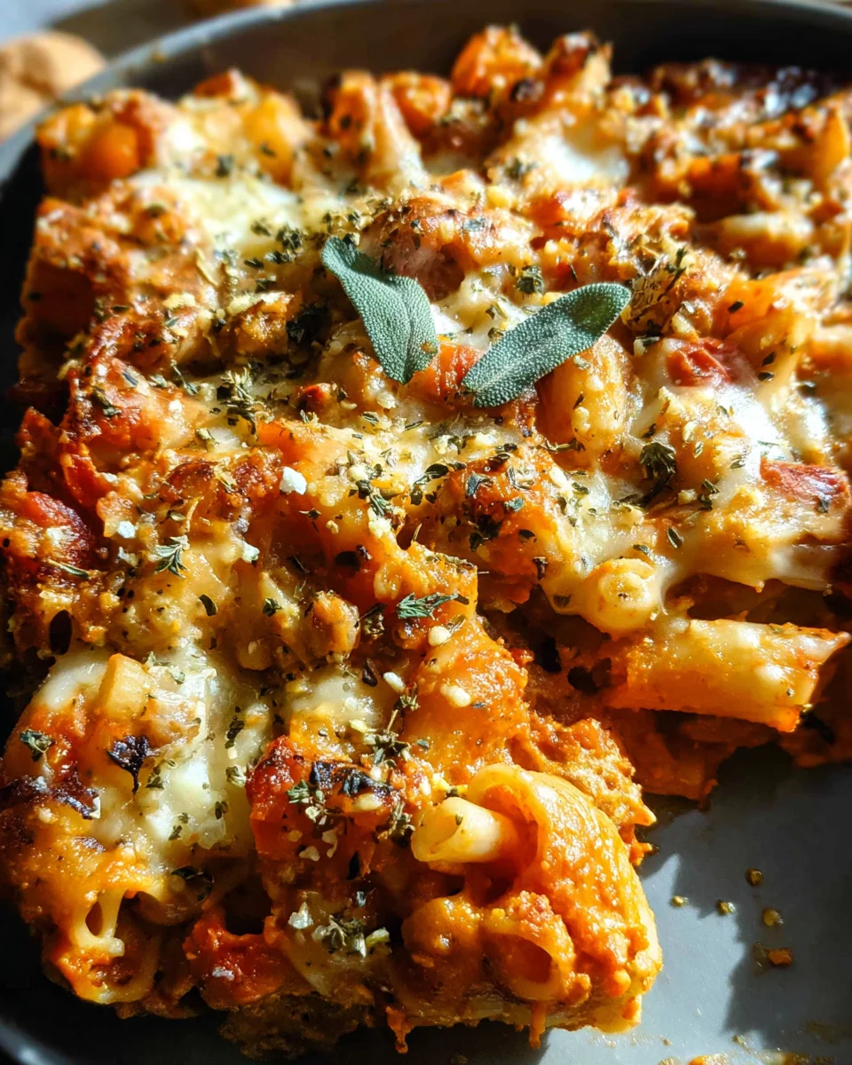 Kürbis-Tomaten-Nudelauflauf: Herbstgenuss mit Ricotta!